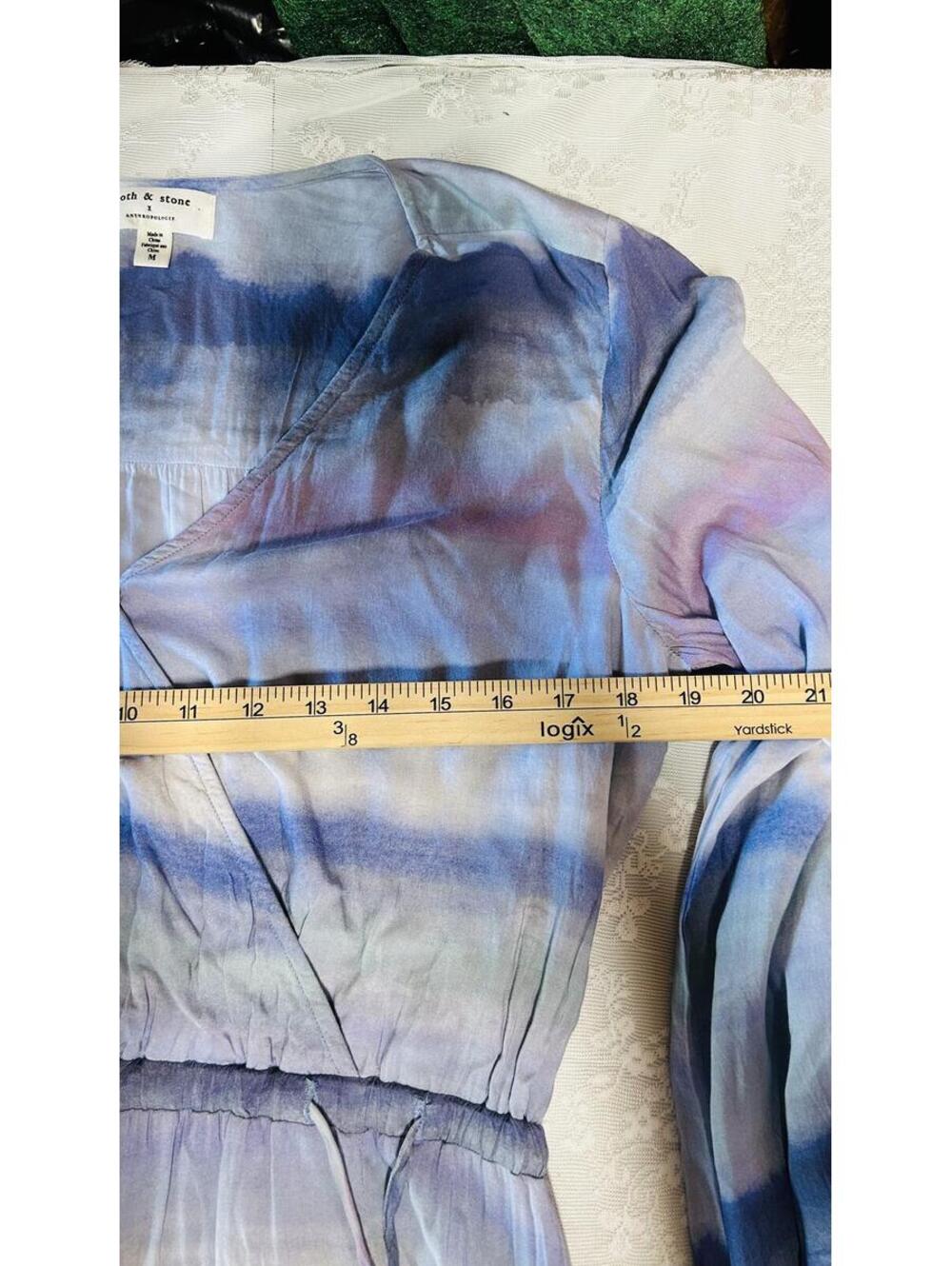 Cloth & Stone x Anthropologie Watercolor Tie Dye Rayon Maxi Dress M - Picture 5 of 7